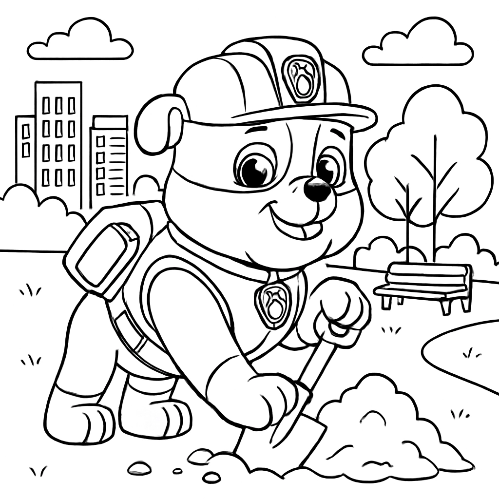 Paw Patrol's Skye flying over the town
